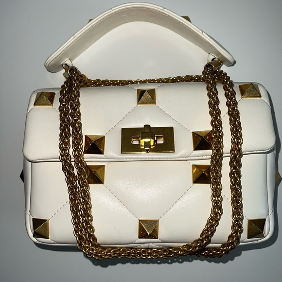 Valentino Roman Stud Medium Purse - Cream - Picture 4 of 11